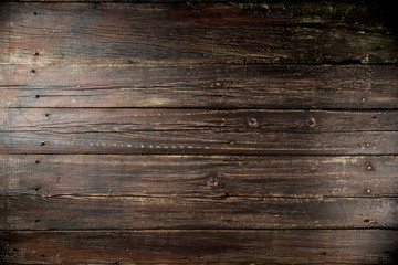 Dark old rustic wooden background