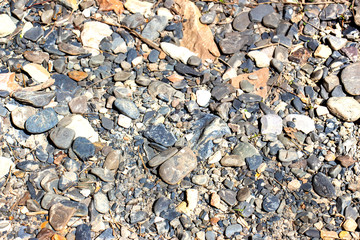 The texture of the stones under the sun