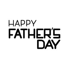 Fototapeta premium Happy Father's Day lettering isolated on white background. Father’s Day concept lettering sign. Holiday design sigh for greeting card, invitation, poster, banner
