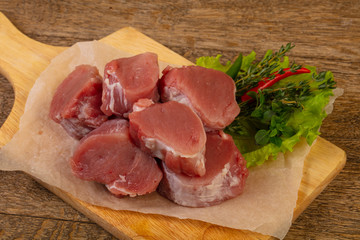 Raw pork tenderloin