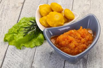 Zucchini squash caviar