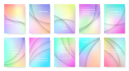 Set of Modern Cover Templates in Pastel Tones. Minimal Design Backgrounds for Brochure, Fliers, Banners, Posters and Webpage. EPS10 Vector.