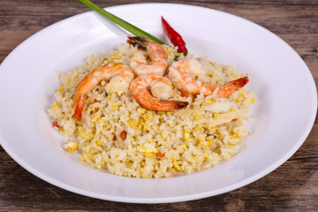Thai style fried rice with prawn