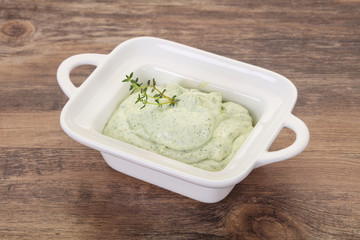 Cottage cream snack with herbs