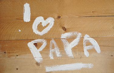 I love dad written in Dutch