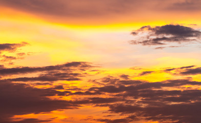 Abstract background, scenery of dramatic sky in evening.