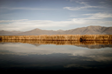 Prespes lake on a beautiful morning, Macedonia, Greece