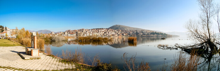 Kastoria city with view from the lake 