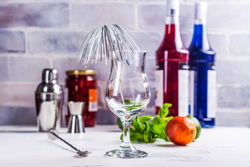 Summer rainbow layered cocktail