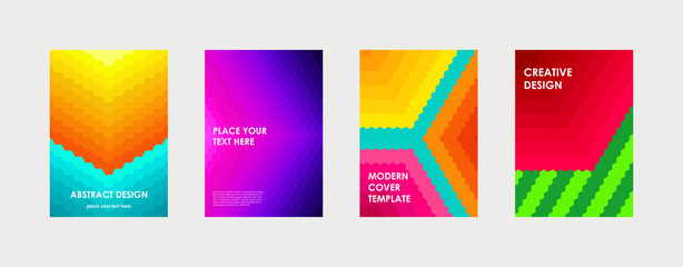 Obraz premium Colorful book or corporate brochure cover design template.