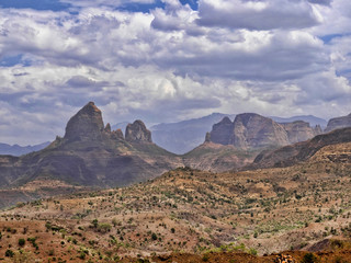 The beauty of a mountainous landscape in northern Ethiopia