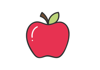 apple icon for mobile concept and web apps icon. Transparent outline, thin line icon for website design and mobile, app development