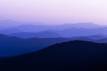Sunset in the Great Smoky Mountain National Park