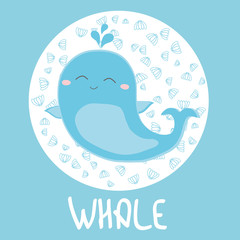 Cute whale pattern