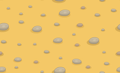 Seamless pattern with stones. isolated on yellow background