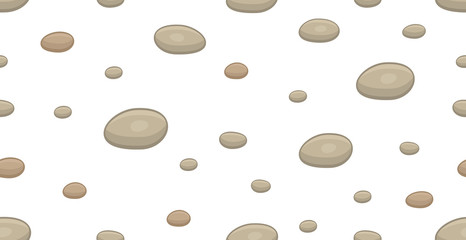 Seamless pattern with stones. isolated on white background