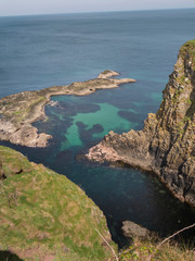 Amazing Causeway Coast in Northern Ireland on a sunny day - travel photography