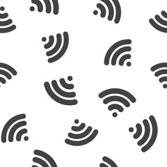 WiFi vector icon. Wi-Fi logo illustration seamless pattern on a white background. Layers grouped for easy editing illustration. For your design
