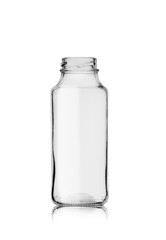 small glass empty bottle after juice