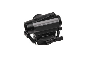 modern black collimator sight isolated on white back