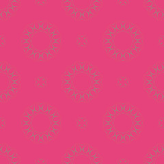 Pink and green floral beauty flat pattern