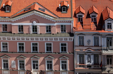 Obraz premium Building fragment in Old Town,Vilnius