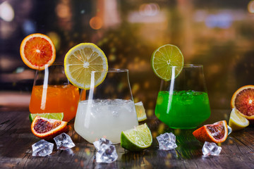 Tropical summer cocktails