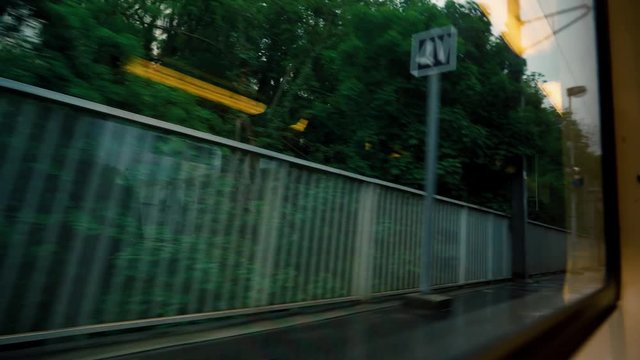 Driving By Train From Paris To Versailles, France - graded version
