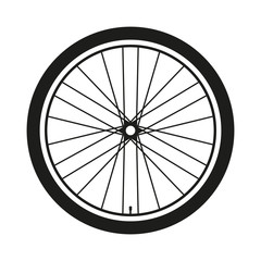 Bicycle wheel icon. Simple vector illustration