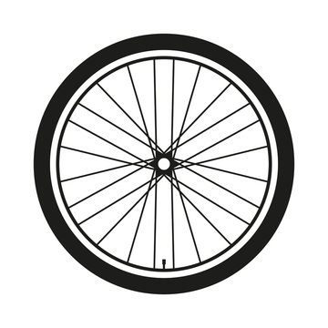 Bicycle wheel icon. Simple vector illustration