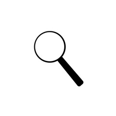 Magnifying glass icon, loupe symbol, flat design template, vector illustration