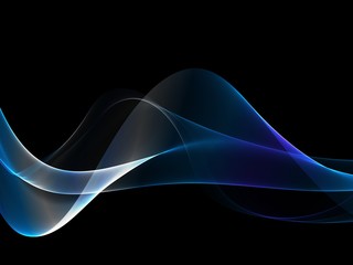 Abstract blue flow wave background