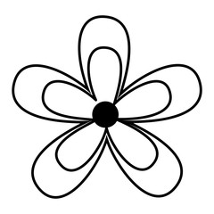 tropical exotic flower decoration icon