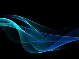 Abstract blue flow wave background