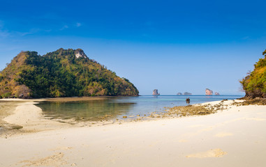 Summer Beach Sand. Beautiful islands of krabi, Thailand.