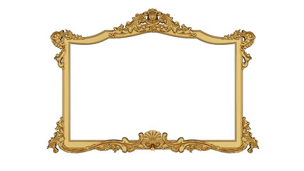 Gold Frame - 3D Rendering