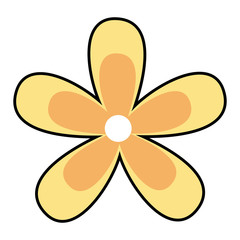 tropical exotic flower decoration icon