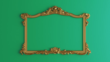 Gold Frame - 3D Rendering