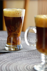 European style ice coffe Nescafe glass