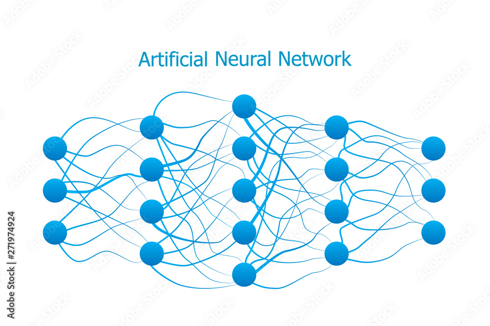 Aufkleber Neural network model with real synapses between neurons