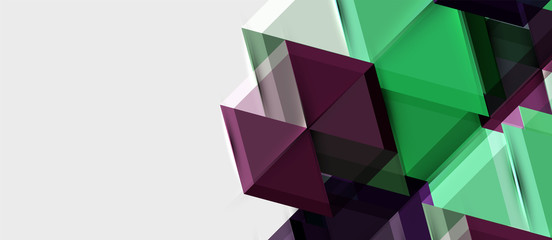 Fototapeta premium Bright color hexagon geometrical composition background, business presentation template