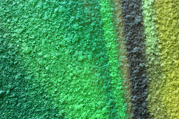 texture of rough green painted striped wall