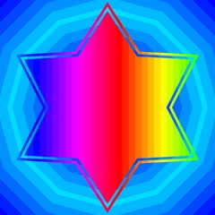 Image of rainbow lines and colorful background