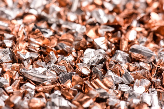 Silber Kupfer Granulat Nahaufnahme