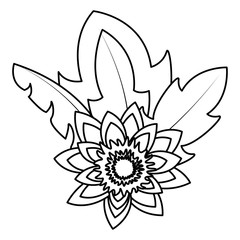 flower tropical leaves decoration