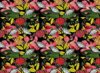 Colorful seamless nature pattern