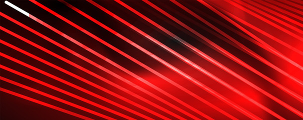 Shiny color neon light with lines, abstract wallpaper, shiny motion, magic space light. Techno abstract background