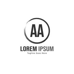 AA Letter Logo Design. Creative Modern AA Letters Icon Illustration