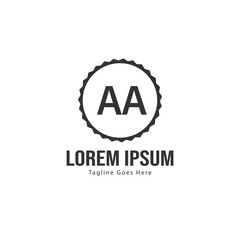 AA Letter Logo Design. Creative Modern AA Letters Icon Illustration