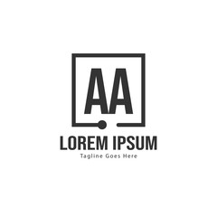 AA Letter Logo Design. Creative Modern AA Letters Icon Illustration